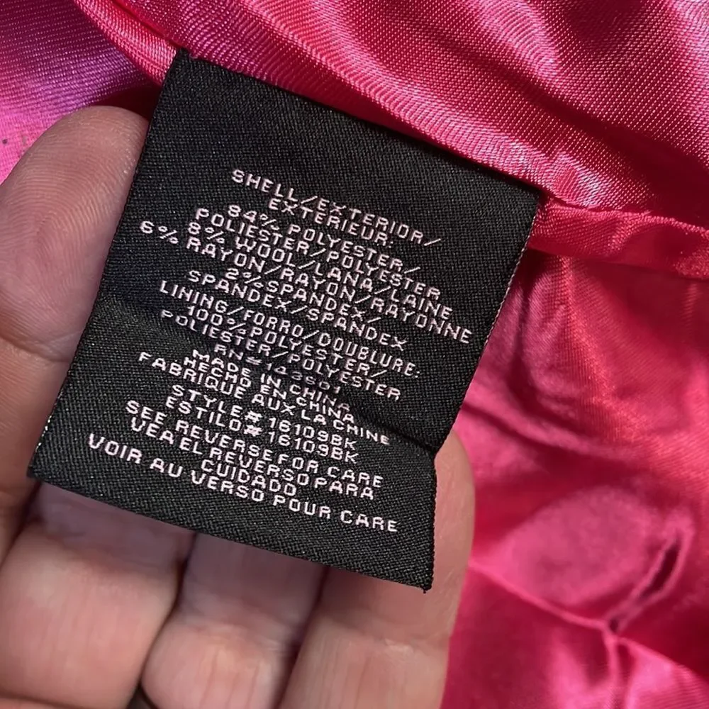 OK ONLY KIDS APPAREL OUTERWEAR Coat Hooded Black Pink Size 18M Vintage